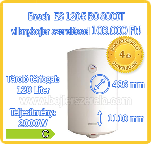 Bosch ES 120-5BO 8000T villanybojler
