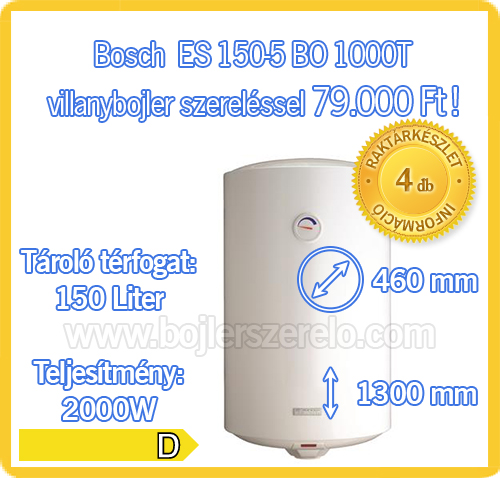 Bosch ES 150-5Bo 1000T villanybojler